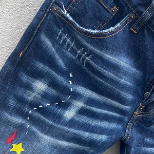 Pantalones Vaqueros de Mezclilla Vintage de Alto Gramaje con Lavado Desgastado y Dobladillo sin Rematar, Pantalones Vaqueros Acampanados de Alta Calidad para Hombre, Servicio OEM Personalizado - Product Image 6