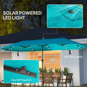 Outdoor Patio Half Solar Umbrella for Better Sun Protection - Product Image 5