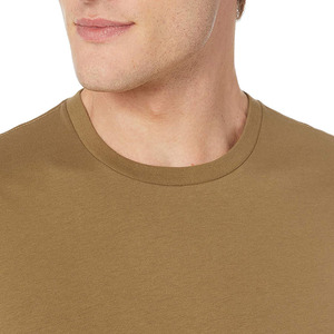 Camisetas de Cuello Redondo de Manga Corta para Hombre, 100% Algodón, Lisas, de Alta Calidad, con Logotipo Personalizado, Compre Camisetas de Algodón para Hombre - Product Image 3