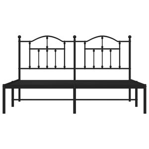 Cadre de lit rectangulaire complet en métal noir avec revêtement en poudre noire - Product Image 5