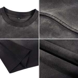 เสื้อยืดโอเวอร์ไซส์ทรงใหญ่สำหรับผู้ชาย ผ้าหนัก 240 กรัม แบบเรียบ รับสกรีนโลโก้ สไตล์ลำลอง สตรีทแวร์ ขายส่ง สินค้ามาใหม่ - Product Image 5