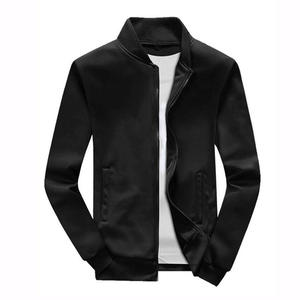 Blouson aviateur pour homme, style varsity, noir et rouge, avec fermeture éclair, vêtement d'extérieur tendance - Product Image 3