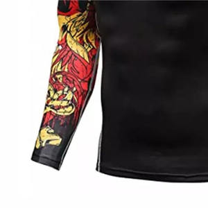 Camiseta de Compresión de Secado Rápido, Transpirable, de Tela Elástica, Manga Larga, para Entrenamiento, MMA, BJJ, Surf, Natación, Gimnasio - Product Image 5