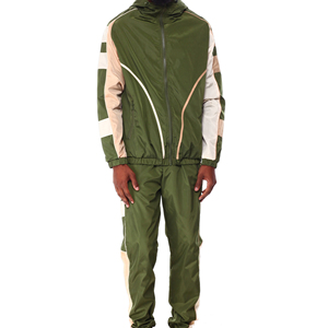 ชุดเซ็ตแทรคสูทแบบยูนิเซ็กซ์  ผ้าไนลอนน้ำหนักเบา กันน้ำ  ระบายอากาศได้ดี  ล้างสีแบบแอซิดวอช  เป็นมิตรต่อสิ่งแวดล้อม  ปรับแต่งโลโก้ได้ - Product Image 1