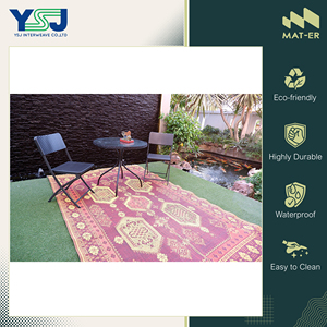 Thailand Made Wrinkle-Resistant Outdoor Carpets Rug Pattern Corrosion Resistant 100% Polypropylene Plastic Jacquard <b>Mat</b> - Product Image 2