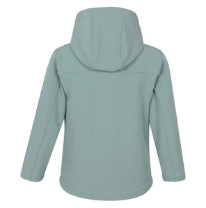 High Quality Breathable Wholesale Woolen Softshell Jacket Outdoor Waterproof Windproof Hooded Front Logo <b>Yarn</b> Dyed Unisex - Product Image 3
