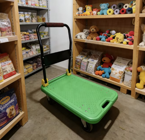 OEM/ODM Vietnam Industrial Aluminum Alloy <b>Platform</b> Cart Two Wheeled Warehouse Shopping <b>Trolley</b> 300kg Capacity - Product Image 1