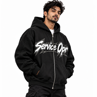 Sweat-shirt à capuche zippé personnalisé pour homme, unisexe, style streetwear, en molleton, fabricant de vêtements personnalisés