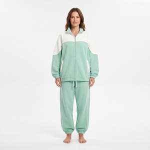 Conjunto Deportivo de Chaqueta y Pantalones con Cierre Completo Personalizado para Mujer, Ropa Deportiva al Por Mayor - Product Image 1