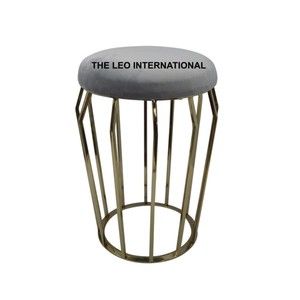 Modern and Simple Genuine Iron Metal Rectangle Shape Living and Dining Room Furniture with Metal Ottoman <b>Stool</b> - Product Image 5