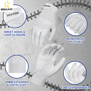 ถุงมือตีลูกเบสบอล – ถุงมือเบสบอลซอฟต์บอลที่ทนทาน ระบายอากาศได้ดี สำหรับผู้ใหญ่ เด็ก และเยาวชน – ของขวัญสำหรับนักกีฬา - Product Image 2