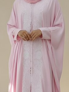 Abaya en coton évasée pour femme, manches longues, longueur ras du sol, coupe ample, respirante, séchage rapide, légère, décontractée, pour les fêtes - Product Image 2