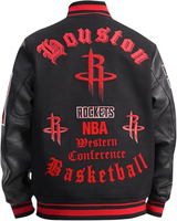 Vestes de baseball varsity en coton pour hommes, brodées en chenille, style streetwear, de haute qualité, à manches longues, vente en gros