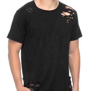 Direct Factory Supplier's High Quality Distressed Men's T-<b>Shirts</b> 100% Cotton Short Sleeve Breathable Eco-Friendly Summer Casual - Product Image 6