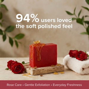 Savon Solide au Miel et à la Rose avec Loofah, pour Tous Types de Peau, Format Standard, Usage Adulte, Exfoliant Naturel, Savon de Bain et de Spa, En Vente - Product Image 1