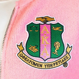 Pink AKA Shield <b>Zip</b> Up <b>Cardigan</b> Women Long Sleeve Knitted Sweater <b>Full</b> Zipper Casual Fashion Outerwear Soft Comfortable Ladies - Product Image 6