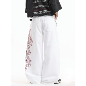 Pantalones Vaqueros Anchos de Corte Holgado para Hombre, Estilo Casual, Lavado, Moda Urbana - Product Image 3