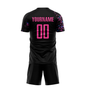 Uniforme de Fútbol Personalizado, Camiseta de Fútbol con Estampado Personalizado, Pantalones Cortos a Juego, 100% Poliéster, Impresión por Transferencia de Calor, Transpirable, para Clubes y Universidades - Product Image 2