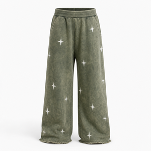 Sweatpants graphiques personnalisés en tissu molletonné de coton pour les marques de streetwear, production en gros, prêts à être expédiés - Product Image 6