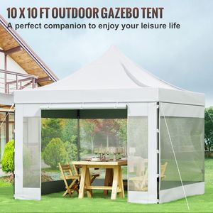 10 X 10 FT Pop up <b>Canopy</b> <b>Tent</b> with Removable Sidewalls Wheeled Bag UV Resistant Waterproof Insulation for Outdoor Patio Gazebo - Product Image 2
