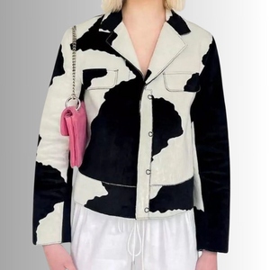 Veste bomber pour femme Jimieson Apparel, coupe-vent, en cuir d'agneau véritable, hiver, personnalisable, tissée et matelassée - Product Image 1