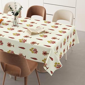 Mantel de Mesa de Comedor de Algodón Ecológico con Estampado Floral Moderno de HappyKraft, Fabricación OEM ODM en India para Uso Doméstico y Hotelero - Product Image 1