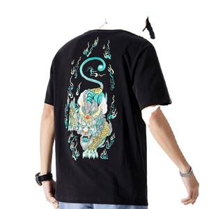 Camiseta de manga corta Unisex para hombre, 100% algodón de alta calidad, diseño bordado con estampado personalizado, logotipo liso en blanco - Product Image 2