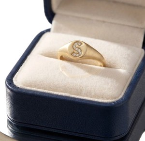 Anillo de Oro Sólido de 10k, 14k, 18k con Monograma Inicial y Diamante de Laboratorio Certificado por IGI, para Mujer y Hombre, Regalo de Boda, Cumpleaños, Joyería Fina - Product Image 5