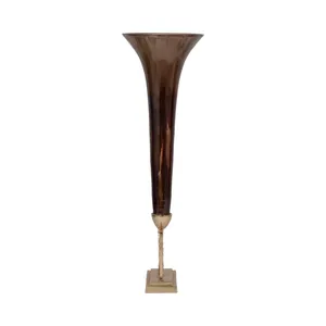 Coastal Style <b>Square</b> Metal Transparent Flower <b>Vase</b> Nordic Design Home Interior Decor Bulk Export Factory Supplier Zahid Exports - Product Image 3