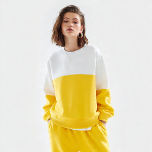 Sudaderas con hombros caídos para mujer, tops de 550 GSM, sudadera pesada tipo jersey, sudaderas holgadas de cuello redondo para mujer - Product Image 2