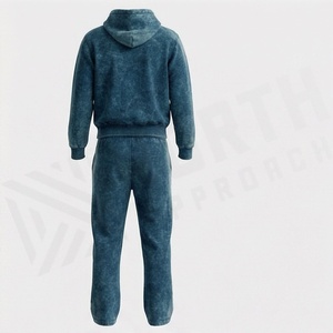 Custom <b>Paint</b> Splatters Vintage Acid Wash Flare Stacked Sweat Pants Hoodie Two Piece <b>Set</b> Tracksuit For Men Jogging Suit - Product Image 2