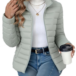 <span class=keywords><strong>Parka</strong></span> polyvalente pour <span class=keywords><strong>femme</strong></span>, coupe courte, col montant, épaisse, portable, chaude, coupe-vent, douce, isolante, compressible, pour l'automne et l'hiver, idéale pour le quotidien - Product Image 4