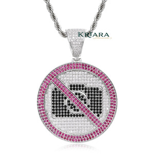 No <b>Camera</b> Pendant 925 Silver 18K Gold Plated Lab Grown Diamond Hip Hop Unisex Everyday Wear - Product Image 3