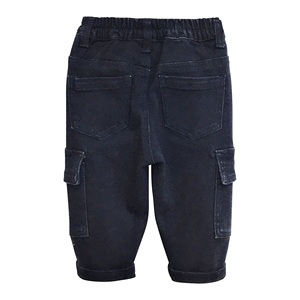 Pantalones Cargo de Mezclilla Sueltos y Cómodos para Niños, Estilo Vintage, con Cintura Elástica de Poliéster, Spandex y Algodón, Jeans Suaves con Múltiples Bolsillos y Bordados - Product Image 4