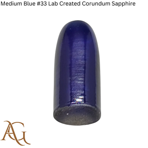 Azul Medio # 33 bolas de zafiro de corindón cultivado en laboratorio, sintético, de fusión por llama, gema simulada para corte lapidario - Product Image 2