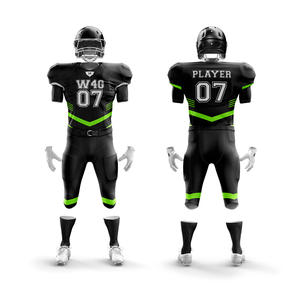 Ensemble de maillots et shorts de football américain pour hommes adultes personnalisés, 100% polyester, antibactériens, uniformes respirants à séchage rapide, anti-UV - Product Image 6