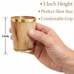 Verres à shot en corne viking polie faits à la main, écologiques, gravés sur mesure, tasses en corne naturelle, tasses à boire en corne viking nordique - Product Image 3