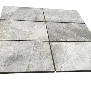 Carrelage de sol en porcelaine pour l'extérieur, Design de ciment, pierre naturelle en quartz gris, marbre robuste, 2cm nouvelle collection