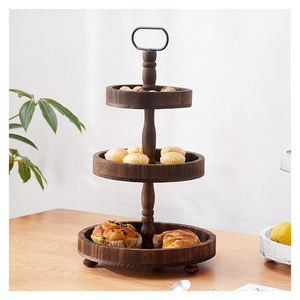 Wholesale Wooden Cake Stand Factory <b>Direct</b> Wooden Cake Stand Fruit Stand Cake Stand <b>Bakery</b> Display Serving Bulk Party Use - Product Image 1