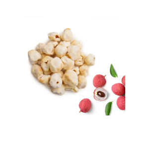 Lychees entiers lyophilisés, goût sucré, emballage personnalisé en vrac, fabriqués au Maharashtra, durée de conservation de 2 ans, qualité alimentaire, 0 % d'humidité, Shubhalaxmi - Product Image 1