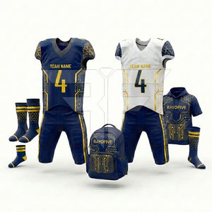 Tenues de football américain personnalisées à manches courtes avec logo imprimé par transfert thermique – Vente en gros - Product Image 1