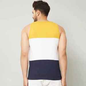 Débardeur côtelé personnalisé pour homme, col rond, uni, basique, en coton, décontracté, pour l'été - Product Image 6