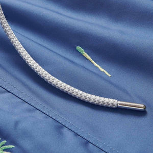 Shorts de bain bleus pour hommes, motif écologique, séchage rapide, imperméables, respirants, avec cordon de serrage, pour la plage - Product Image 5