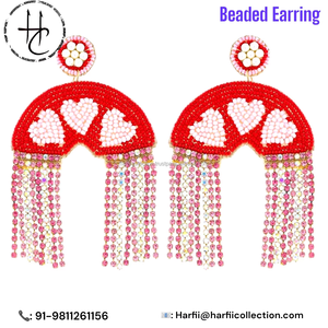 Pendientes Colgantes Boho Étnicos con Cuentas Bordadas para Mujer, Joyería Hecha a Mano para San Valentín, Pendientes de Moda con Cuentas de Semillas, Regalo - Product Image 4