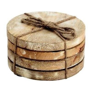 Indian Manufactured Modern Natural Wood Eco-Friendly Durable Reusable Round <b>Drink</b> <b>Coaster</b> Set Custom Diameter <b>for</b> Kitchen Dining - Product Image 5