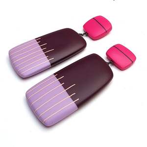 Pendientes de Resina Hechos a Mano de Lujo, Material de Primera Calidad, Elegantes Accesorios de Moda para Fiestas, Estilo Cristal, Ligeros y Cómodos - Product Image 1