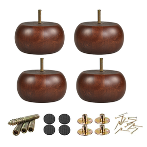 Pieds de table de canapé tournés en bois massif de qualité supérieure, robustes, pièces de rechange pour meubles de salon, appartement, sur mesure, OEM - Product Image 5