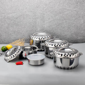 Stainless Steel Casserole Dish With Lid Chapati <b>Storage</b> Container Insulated Roti Box Serving Bowl <b>Kitchen</b> Food Warmer - Product Image 3