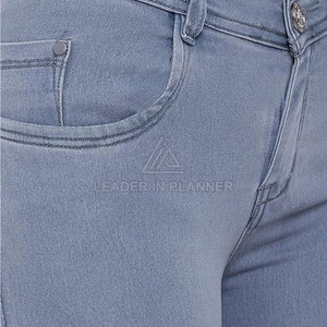Pantalones vaqueros para mujer de tamaño personalizado, transpirables, para uso en exteriores, los más vendidos al por mayor, 100% algodón. - Product Image 6