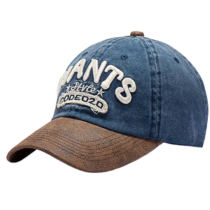 OEM High Quality 6 Panel Cotton <b>Dad</b> <b>Hat</b> Formal Style Baseball Cap with Digital Distressed Custom Embroidery Logo Patch - Product Image 6